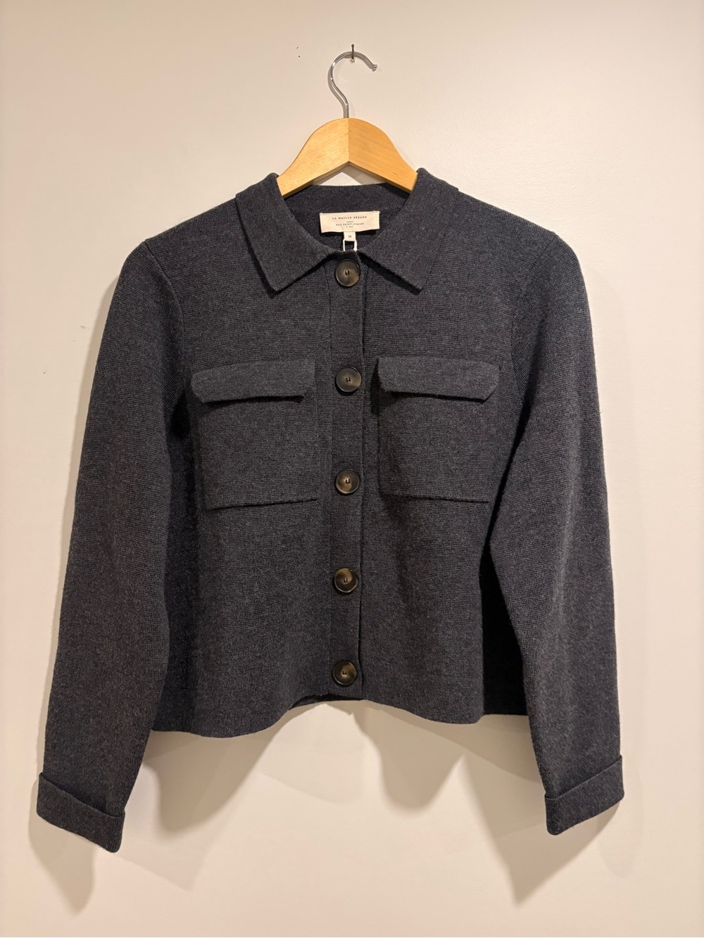 Sezane Betty cardigan Anthracite M - Picture 2 of 7